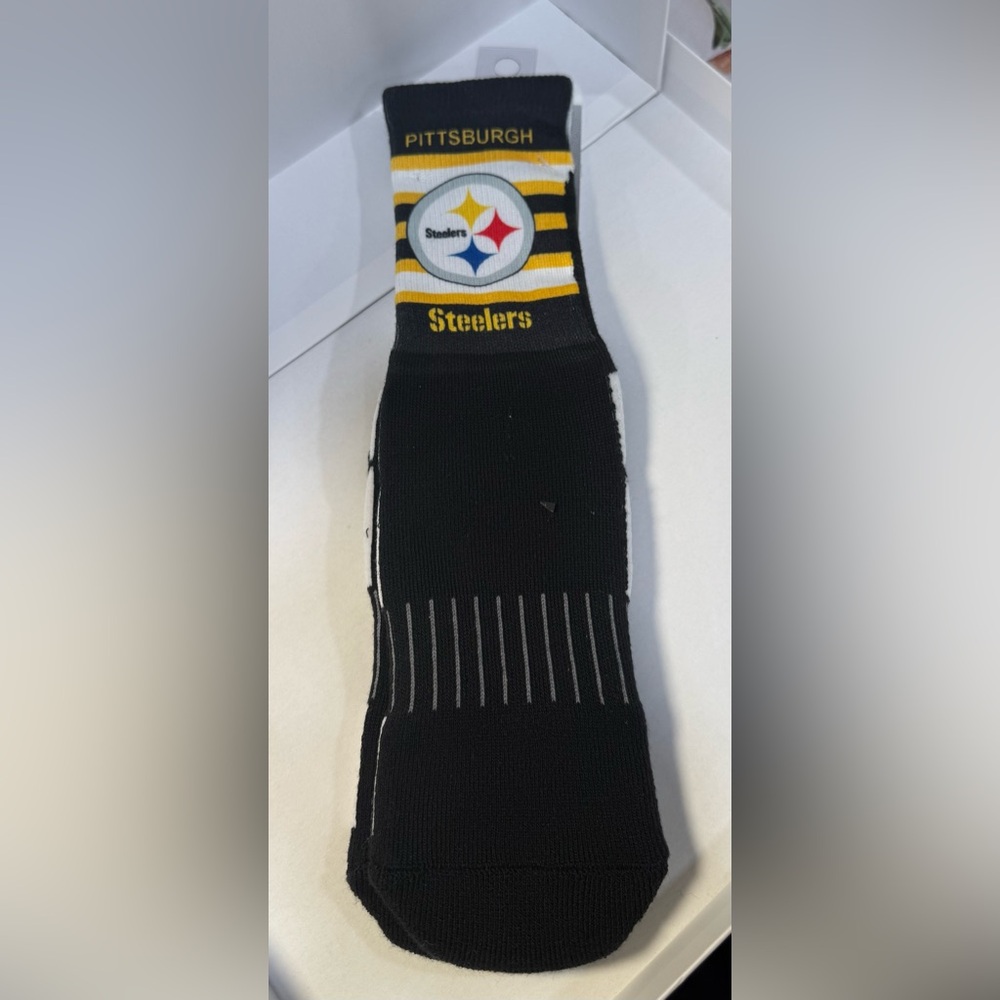 Pittsburgh Steelers Youth Crew Socks Black Gold Logo NWT